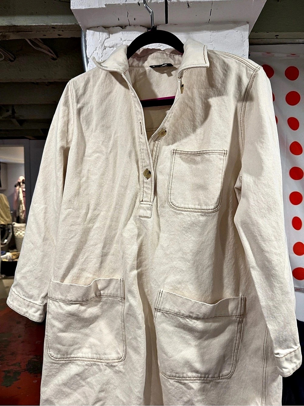 A.P.C. Cream denim dress Size 42
